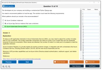 Microsoft AZ-305 Designing Microsoft Azure Infrastructure Solutions Practice test exam simulator test engine exam Prep practice test questions answers Image 13