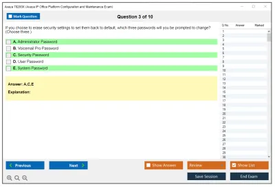 Avaya 78200X Avaya IP Office Platform Configuration and Maintenance Exam Practice test exam simulator test engine exam Prep practice test questions answers Image 3