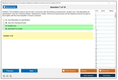 Salesforce Community-Cloud-Consultant Salesforce Certified Community Cloud Consultant Practice test exam simulator test engine exam Prep practice test questions answers Image 7