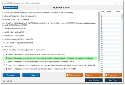 Oracle 1z0-100 Oracle Linux 5 and 6 System Administration Practice test exam simulator test engine exam Prep practice test questions answers Image 6