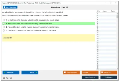 Nutanix NCP-MCI-5.15 Nutanix Certified Professional - Multi cloud Infrastructure (NCP-MCI 5.15) Practice test exam simulator test engine exam Prep practice test questions answers Image 12