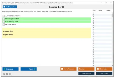 SAP C_S4CAM_2208 SAP Certified Application AssociateSAP S/4HANA Cloud (public)Asset Management Implementation Practice test exam simulator test engine exam Prep practice test questions answers Image 1