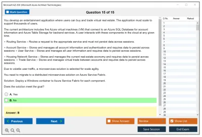 Microsoft AZ-300 Microsoft Azure Architect Technologies Practice test exam simulator test engine exam Prep practice test questions answers Image 15