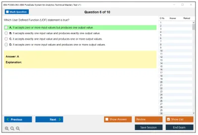 IBM P2090-050 IBM PureData System for Analytics Technical Mastery Test v1 Practice test exam simulator test engine exam Prep practice test questions answers Image 6