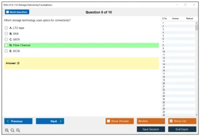 SNIA S10-110 Storage Networking Foundations Exam Practice test exam simulator test engine exam Prep practice test questions answers Image 9