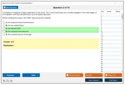 CompTIA CLO-002 CompTIA Cloud Essentials+ Practice test exam simulator test engine exam Prep practice test questions answers Image 2