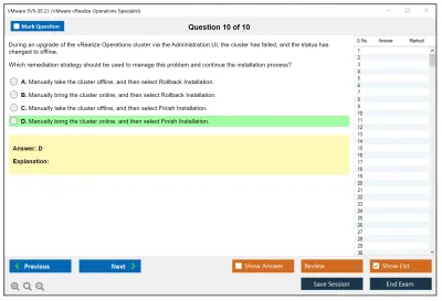 VMware 5V0-35.21 VMware vRealize Operations Specialist Practice test exam simulator test engine exam Prep practice test questions answers Image 10
