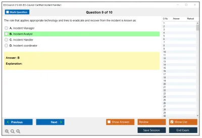 ECCouncil 212-89 EC Council Certified Incident Handler (ECIH v3) Practice test exam simulator test engine exam Prep practice test questions answers Image 9