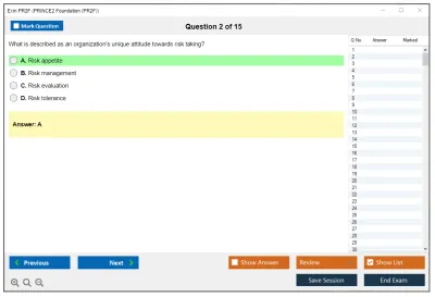 Exin PR2F PRINCE2 Foundation (PR2F) Practice test exam simulator test engine exam Prep practice test questions answers Image 2