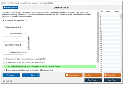 SAP C_HANAIMP_16 SAP Certified Technology Associate - SAP HANA 2.0 SPS04 Practice test exam simulator test engine exam Prep practice test questions answers Image 8