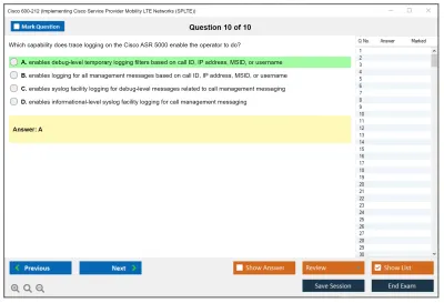 Cisco 600-212 Implementing Cisco Service Provider Mobility LTE Networks (SPLTE) Practice test exam simulator test engine exam Prep practice test questions answers Image 10