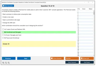 Salesforce OmniStudio-Consultant Salesforce Certified OmniStudio Consultant Practice test exam simulator test engine exam Prep practice test questions answers Image 10