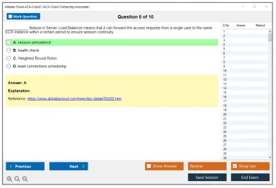 Alibaba Cloud ACA-Cloud1 ACA Cloud Computing Associate Practice test exam simulator test engine exam Prep practice test questions answers Image 6