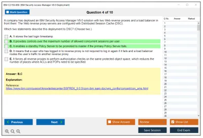 IBM C2150-609 IBM Security Access Manager V9.0 Deployment Practice test exam simulator test engine exam Prep practice test questions answers Image 4