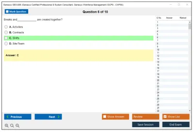 Genesys GE0-806 Genesys Certified Professional 8 System Consultant, Genesys Workforce Management (GCP8 - CWFM) Practice test exam simulator test engine exam Prep practice test questions answers Image 6