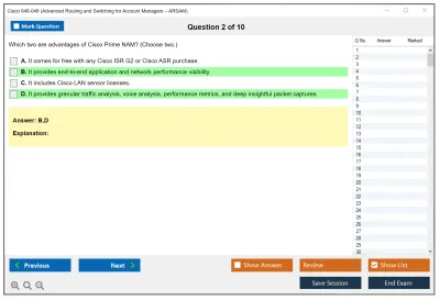 Cisco 646-048 Advanced Routing and Switching for Account Managers – ARSAM Practice test exam simulator test engine exam Prep practice test questions answers Image 2