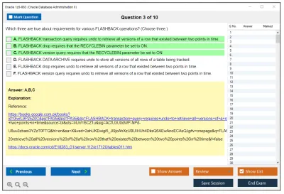 Oracle 1z0-083 Oracle Database Administration II Practice test exam simulator test engine exam Prep practice test questions answers Image 3