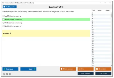 Axis Communications ANVE Axis Network Video Exam Practice test exam simulator test engine exam Prep practice test questions answers Image 7