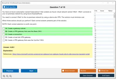 Microsoft AZ-103 Microsoft Azure Administrator Practice test exam simulator test engine exam Prep practice test questions answers Image 7