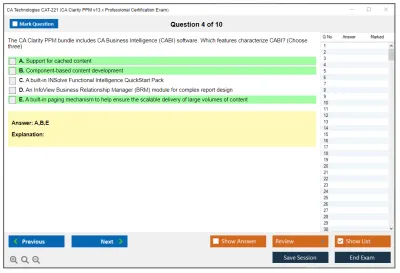 CA Technologies CAT-221 CA Clarity PPM v13.x Professional Certification Exam Practice test exam simulator test engine exam Prep practice test questions answers Image 4
