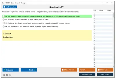 Cisco 700-805 Cisco Renewals Manager (700-805 CRM) Practice test exam simulator test engine exam Prep practice test questions answers Image 3