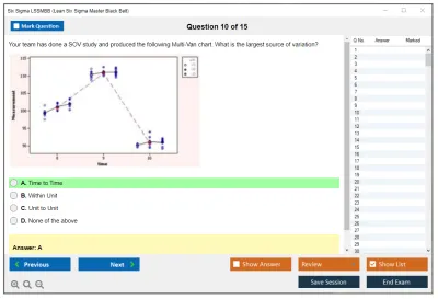 Six Sigma LSSMBB Lean Six Sigma Master Black Belt Practice test exam simulator test engine exam Prep practice test questions answers Image 10
