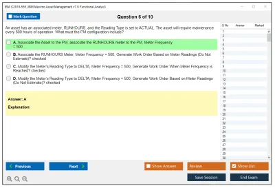 IBM C2010-555 IBM Maximo Asset Management v7.6 Functional Analyst Practice test exam simulator test engine exam Prep practice test questions answers Image 6