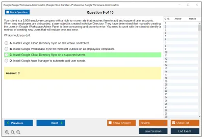 Google Google-Workspace-Administrator Google Cloud Certified - Professional Google Workspace Administrator Practice test exam simulator test engine exam Prep practice test questions answers Image 9