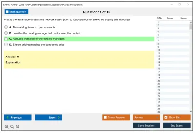 SAP C_ARP2P_2208 SAP Certified Application AssociateSAP Ariba Procurement Practice test exam simulator test engine exam Prep practice test questions answers Image 11