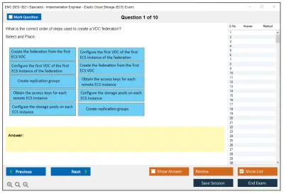 EMC DES-1B21 Specialist – Implementation Engineer, Elastic Cloud Storage (ECS) Exam Practice test exam simulator test engine exam Prep practice test questions answers Image 1