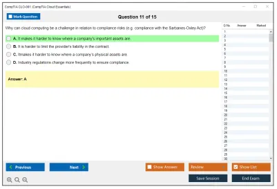 CompTIA CLO-001 CompTIA Cloud Essentials Practice test exam simulator test engine exam Prep practice test questions answers Image 11
