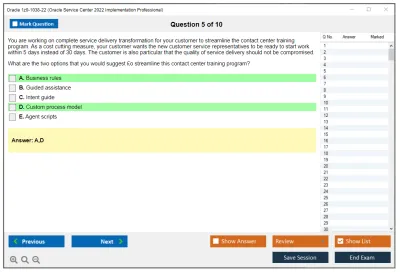 Oracle 1z0-1038-22 Oracle Service Center 2022 Implementation Professional Practice test exam simulator test engine exam Prep practice test questions answers Image 5