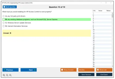 HP HP2-H78 Implementing HP Access Control 2019 Practice test exam simulator test engine exam Prep practice test questions answers Image 10