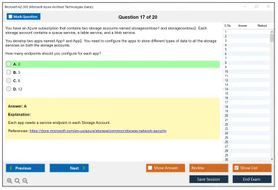 Microsoft AZ-303 Microsoft Azure Architect Technologies  Practice test exam simulator test engine exam Prep practice test questions answers Image 17
