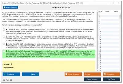 Amazon AWS AWS-Certified-Solutions-Architect-Professional-SAP-C01 AWS Certified Solutions Architect - Professional (SAP-C01) Practice test exam simulator test engine exam Prep practice test questions answers Image 20