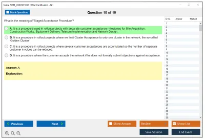 Nokia SDM_2002001050 SDM Certification - NI Practice test exam simulator test engine exam Prep practice test questions answers Image 10