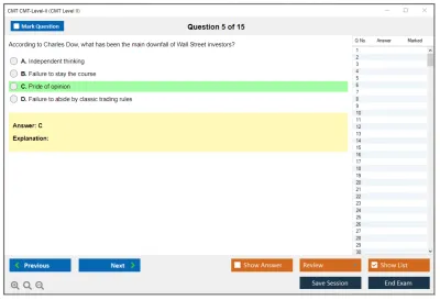 CMT CMT-Level-II CMT Level II Exam Practice test exam simulator test engine exam Prep practice test questions answers Image 5