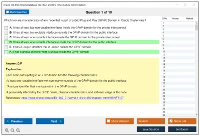 Oracle 1z0-068 Oracle Database 12c: RAC and Grid Infrastructure Administration Practice test exam simulator test engine exam Prep practice test questions answers Image 1