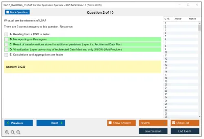 SAP E_BW4HANA_13 SAP Certified Application Specialist - SAP BW/4HANA 1.0 (Edition 2017) Practice test exam simulator test engine exam Prep practice test questions answers Image 2
