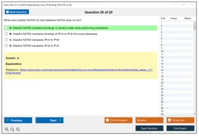 Cisco 300-101 CCNP Implementing Cisco IP Routing (ROUTE v2.0) Practice test exam simulator test engine exam Prep practice test questions answers Image 20