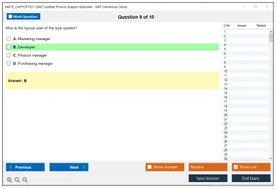 SAP E_C4HYCP1811 SAP Certified Product Support Specialist - SAP Commerce Practice test exam simulator test engine exam Prep practice test questions answers Image 9