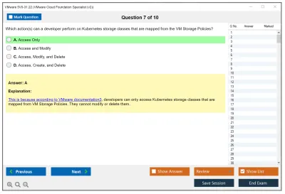 VMware 5V0-31.22 VMware Cloud Foundation Specialist (v2) Practice test exam simulator test engine exam Prep practice test questions answers Image 7