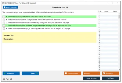 IBM C2070-982 IBM Case Foundation V5.2, Specialist Practice test exam simulator test engine exam Prep practice test questions answers Image 3