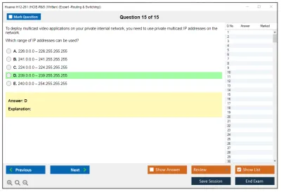 Huawei H12-261 HCIE-R&amp;S (Written) (Expert -Routing &amp; Switching) Practice test exam simulator test engine exam Prep practice test questions answers Image 15