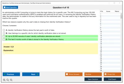 Salesforce Certified-Advanced-Administrator Salesforce Certified Advanced Administrator Practice test exam simulator test engine exam Prep practice test questions answers Image 4