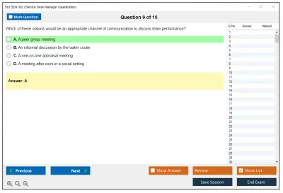 SDI SD0-302 Service Desk Manager Qualification Practice test exam simulator test engine exam Prep practice test questions answers Image 9