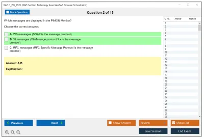 SAP C_PO_7521 SAP Certified Technology AssociateSAP Process Orchestration Practice test exam simulator test engine exam Prep practice test questions answers Image 2