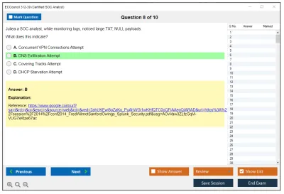 ECCouncil 312-39 Certified SOC Analyst (CSA) Practice test exam simulator test engine exam Prep practice test questions answers Image 8