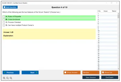 GAQM CSM-001 Certified Scrum Master (CSM) Practice test exam simulator test engine exam Prep practice test questions answers Image 4