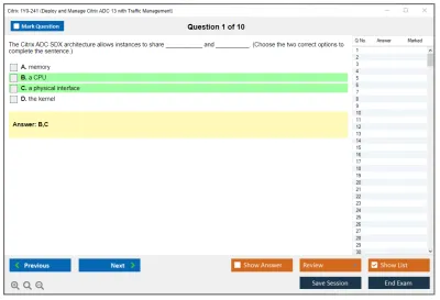 Citrix 1Y0-241 Deploy and Manage Citrix ADC with Traffic Management Practice test exam simulator test engine exam Prep practice test questions answers Image 1